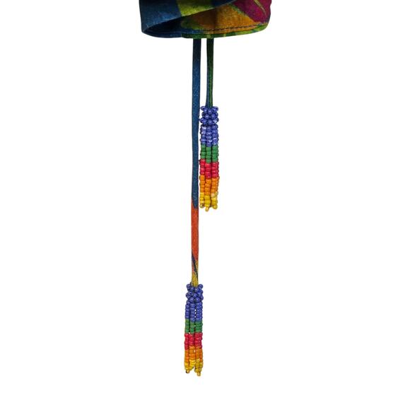 Farm Rio Blue Sunny Day Tropical Toucan & Palm Trees Linen Blend Mini Dress - Picture 8 of 10